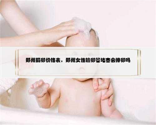 郑州捐卵价格表，郑州女性输卵管堵塞会排卵吗